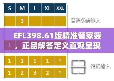 EFL398.61版精准管家婆,正品解答定义直观呈现