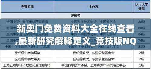 新奥门免费资料大全在线查看,最新研究解释定义_竞技版NQJ130.82