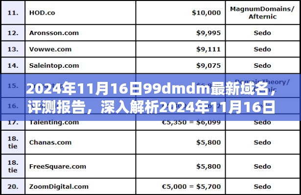 最新域名评测报告,深入解析99dmdm域名